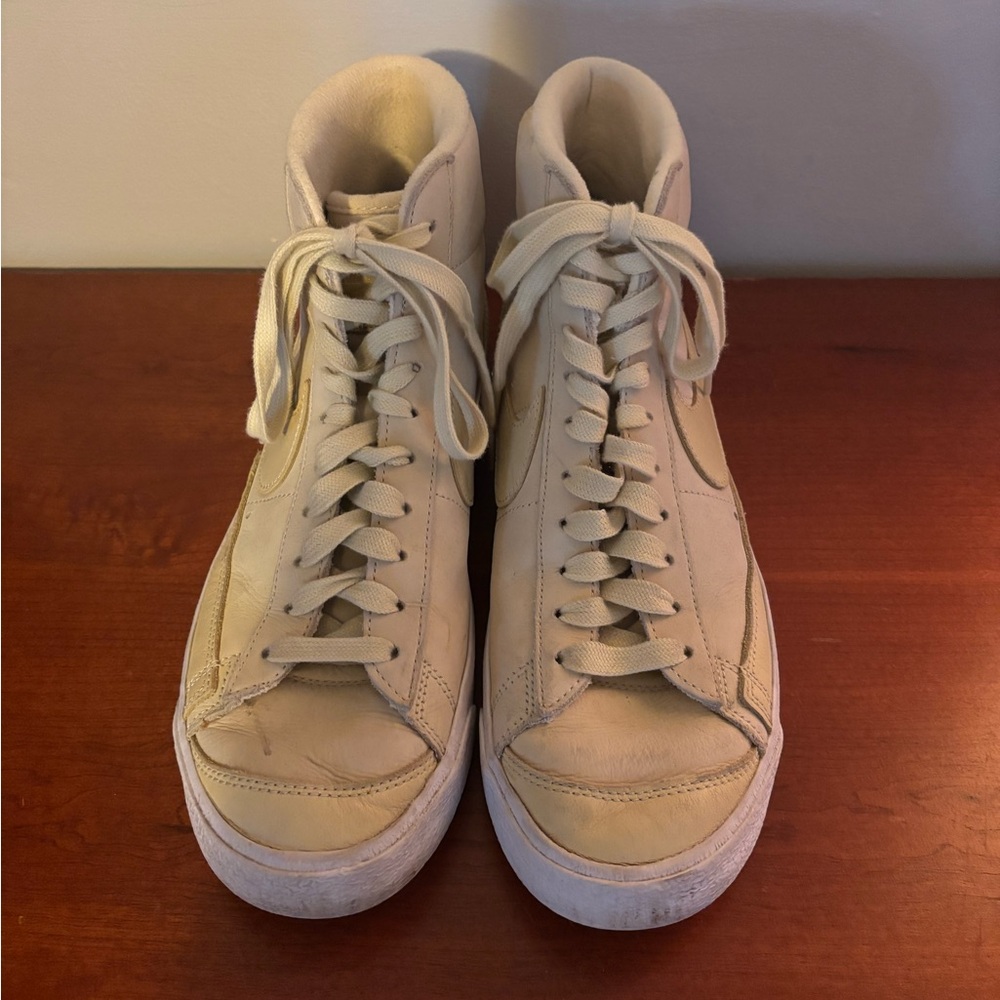 Nike Beige/Off-White High-Top Sneakers